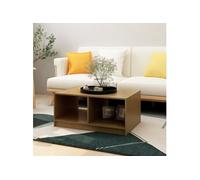 Table basse marron miel 75x50x33,5 cm bois de pin massif809909