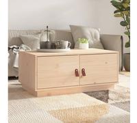 Vidaxl Table Basse 80x50x35 Cm Bois Massif De Pin Marron