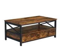 TABLE BASSE, MARRON RUSTIQUE, STYLE LOFT, 100 x 55 x 47 cm, INSPIRATION MAISON DU MONDE CASA ALINEA REDOUTE INTERIEURS