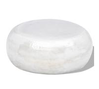 Table Basse Martelée Aluminium Argenté Canapé Salon Table d'Appoint vidaXL