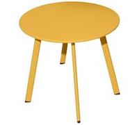 Table basse MASSAÏ acier époxy miel diamètre 60 cm
