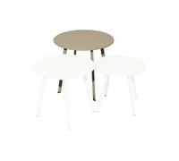 Table basse Massaï en acier - diamètre 50 cm - sand