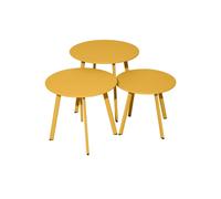 Table Basse Massai Jaune Miel Ø40CM Table D'Extérieur