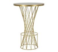 Table de Bar Ronde "Tower" 103cm Noir & Or