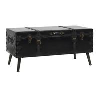 Table Basse Mdf Et Acier 102 X 51 X 48 Cm Noir