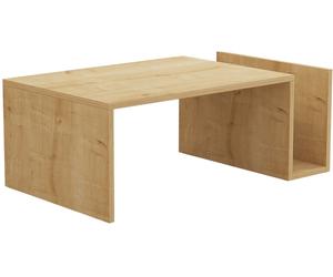 Table Basse MEMO - Chêne Saphir - Plateau Relevable & Rangement Intégré - L 86,8 cm x P 32,4 x H 50 cm