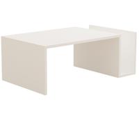 Table basse - MEMO - Rectangulaire - Blanc - Relevable - 86,8 x 32,4 x 50 cm