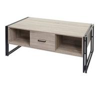 Table basse MENDLER HWC-A27b 45x150x60cm MVG-certifié métal aspect chêne chêne G