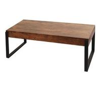 Table Basse Hwc-L53, Table De Salon Table D'appoint Table De Salon, Métal 43x110x64cm Chêne Sauvage Foncé Multicolore
