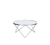 Table Basse Meridian Argenté Blanc