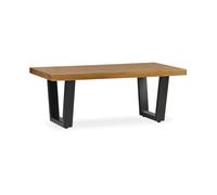 Table basse metal bois marron - xélina