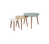 Table basse Mileo lot de 3 coloris végétal