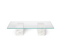 ferm LIVING – Table basse Mineral – verre, base en marbre