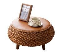 Table Basse Minimaliste en Osier De Style Japonais, Idéale pour Balcon Ou Maison D'hôtes. Table Basse en Osier pour Balcon Ou Maison D'hôtes.(50 * 50 * 25cm)