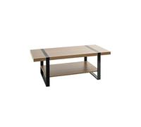 Table Basse "Miranda" 120cm Chêne Foncé & Noir