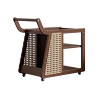Table basse mobile avec rangement - Chariot roulant pratique pour cuisine, chambre à coucher, salle de bain, bureau, salon - Meuble polyvalent et élégant sur roulettes