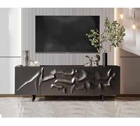 Table basse moderne du milieu du siècle en noyer avec 6 tiroirs en rotin - Style chinois rétro - Meuble de rangement de qualité pour petits espaces