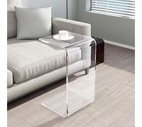 Table basse moderne en acrylique pour salon, canapé, entrée, bureau et salle d'attente, 30 x 30 x 50 cm, design contemporain, parfait pour une décoration moderne