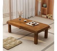 Table basse moderne en bois massif pour salon, 60 x 60 x 45 cm, petite table centrale avec rangement, pieds en bois robuste, tables basses marron élégantes pour décoration d'intérieur