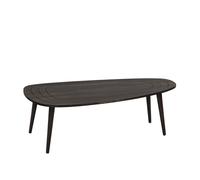 Table basse moderne en bois ovale asymétrique 115x50 cm Sweet