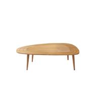 Table basse moderne en bois ovale asymétrique 115x50 cm Sweet