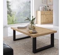 Table basse moderne en bois pied métal 130cm VALENTINE