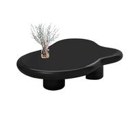 Table basse moderne en forme de nuage irrégulière pour le salon, noir/crème/blanc, table d'appoint élégante pour décoration d'intérieur