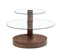 Table basse moderne en verre trempé avec design multicouche et support MDF haute qualité - Dimensions 90x70x44 cm -Style minimaliste