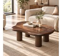 Table Basse Moderne Et Unique En Forme De Nuage Irrégulier Pour Salon | Table Basse Asymétrique À 4 Pieds, Idéale Pour Une Maison De Style Ferme, Un Appartement Ou Un Petit Espace ; Montage Facile