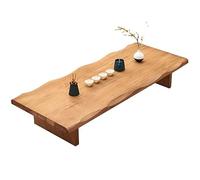 Table basse moderne - Grand bureau rectangulaire multifonction pour salon, méditation et cérémonie du thé, table d'appoint robuste (marron-A, 120 x 60 x 35 cm)