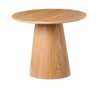 Table Basse Moderne MDF Placage en Frêne 60 x 60 cm Marron Clair Wenlock