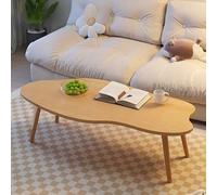 Table basse moderne minimaliste avec rangement double couche de rangement, table d'appoint en noyer facile à assembler pour salon, chambre à coucher ou salle à manger, coin rond pour plus de sécurité