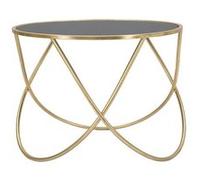 Mauro Ferretti Table basse Design Ring 60 cm Noir & Or