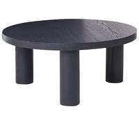 Table Basse Moderne Scandinave en Aggloméré 80 cm avec Plateau Rond Noire Maumee