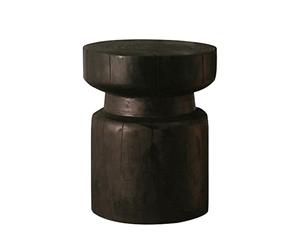 Table Basse Moderne Table d'appoint en Forme de souche 45,7 cm Haut, Table Bois, Tabouret Jardin, d'arbre, Petite Basse, Support Plante for, Maison, Salon pour Chambre à Coucher(Noir)