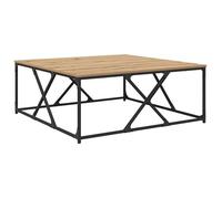 vidaXL Table basse Chêne artisanal Bois d'ingénierie 100x100x40 cm Robuste, assemblage facile