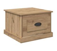 Table basse moderne - vidaXL - Chêne artisanal - Bois d'ingénierie - 50x50x35 cm - Avec tiroir - Poids maximal 75 kg