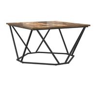 Table basse moderne - vidaXL - Chêne fumé - 80x80x45 cm - Bois d'ingénierie et acier - Finitions mates
