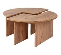 Hanah Home Table à café Élégante Ø90 cm H41 cm 100% mélamine 18 mm Finition pin Atlantique