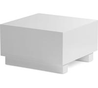 Table basse monobloc 60x60x35 cm blanc brillant, table de salon cube carré, table pliante design, table basse de salon cube | Wohnling