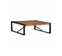 vidaXL Table basse multicolore 100x100x35 cm bois récupération massif