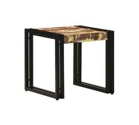 Table basse Multicolore 40x50x38 cm en bois massif de récupération