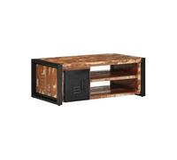 vidaXL Table basse multicolore 90x50x36 cm en bois de récupération massif