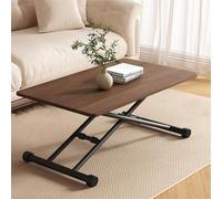Table basse multifonction avec plateau relevable et hauteur réglable, idéale pour s'habiller, café, salle à manger, bureau et salon