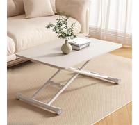 Table basse multifonction avec plateau relevable et hauteur réglable, idéale pour s'habiller, café, salle à manger, bureau et salon