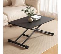 Table basse multifonction avec plateau relevable et hauteur réglable, idéale pour s'habiller, café, salle à manger, bureau et salon