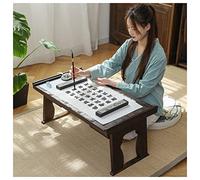 Table basse multifonctionnelle avec pieds pliants - Table basse de méditation japonaise et table basse - Marron - 70 x 34 x 29 cm