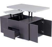 Table basse multifonctionnelle avec plateau relevable, hauteur réglable pour salle à manger ou bureau, meuble moderne avec mécanisme de levage