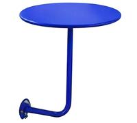 Table basse murale bleue en forme de L - Bar à petit-déjeuner rond et peu encombrant avec surface multifonctionnelle for les repas, les réunions autour d'un café ou comme décoration de canapé