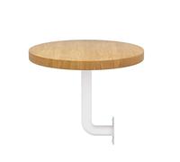 Table basse murale nordique - Meubles de pub classiques, table de cocktail ronde simple et moderne, décoration de salle à manger en marbre, petite table d'appoint de bar (bois, diamètre 35 cm)